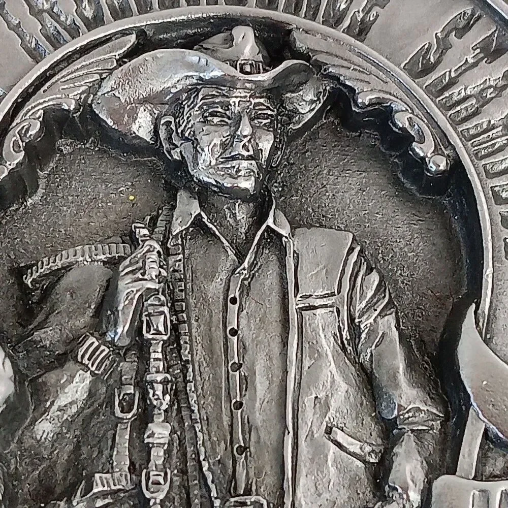 Vintage 1996 Metal Belt Buckle Greeley Independence Stampede Colorado 98/250